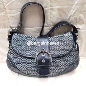 Coach Signature Jacquard Canvas Shoulder Bag